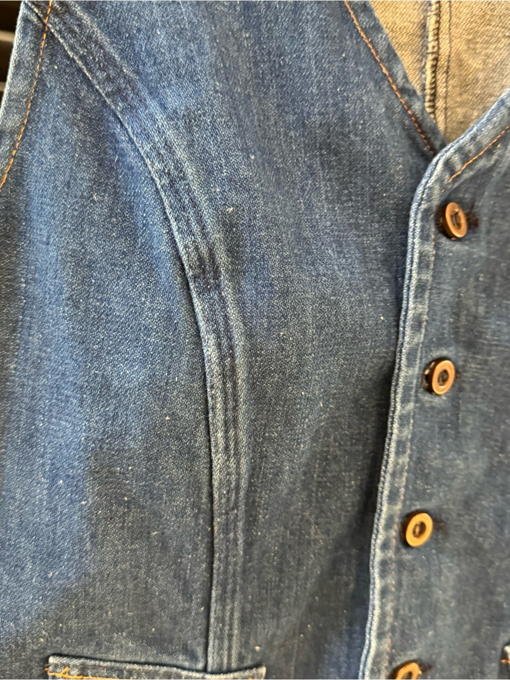 100% 70’s / 80’s Cotton Vintage Wrangler Denim Vest Women's Size Large